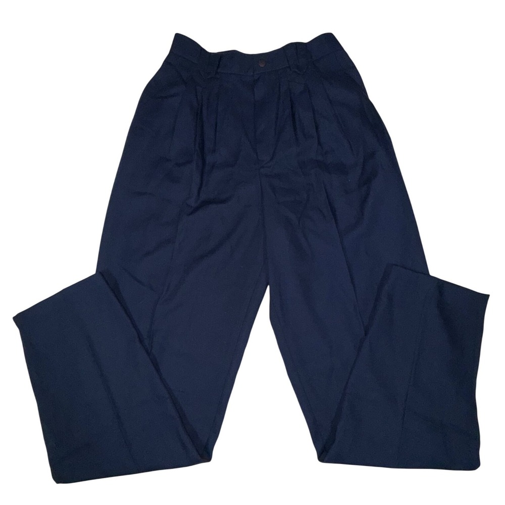 Fundamental Things Pleated Trousers Womens 8P Navy Blue Elastic Waist NWT